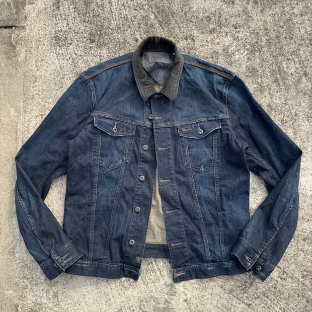 [XL] Diesel 디젤 코듀로이 카라 데님 청자켓