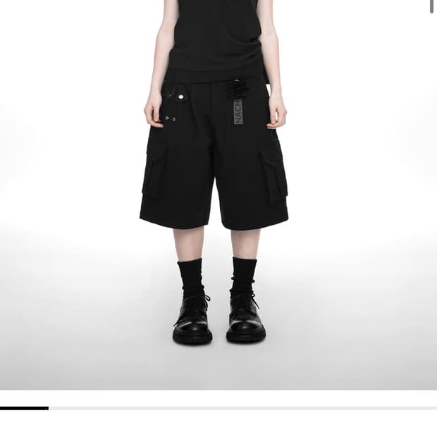 Nache 나체 와이드 카고 하프 팬츠