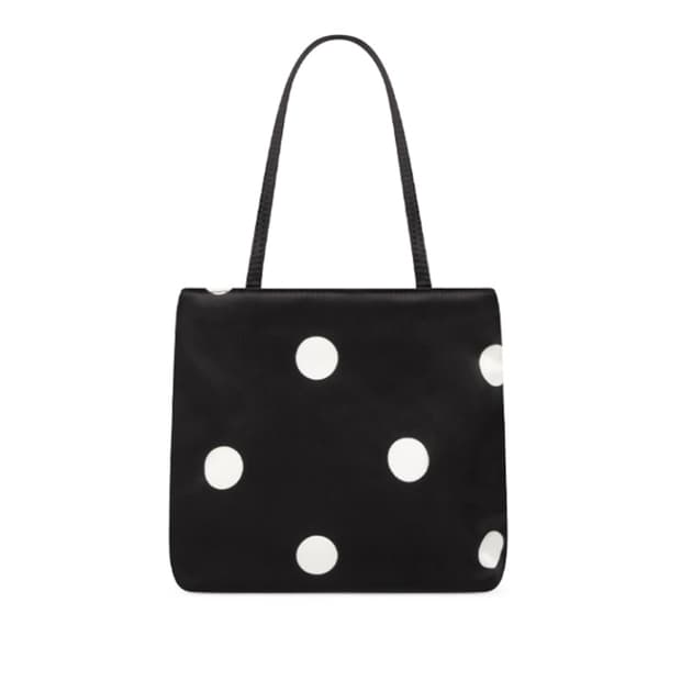 Hai Little Silk Bag Black and Ivory Polk