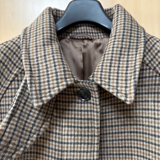 BEAKER 비이커 발마칸 체크 코트 여성