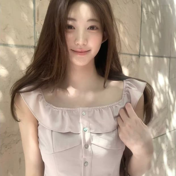 제니오 셸리 프릴 블라우스 s