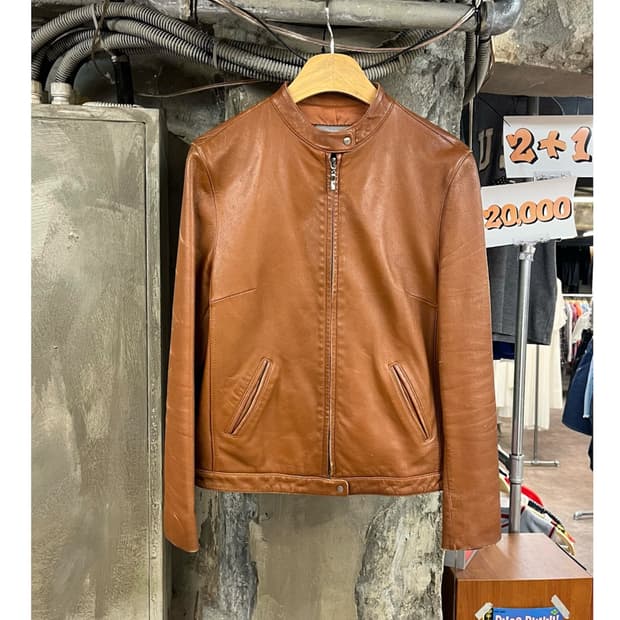 빈티지 양가죽 레더 자켓 브라운 77 #csz4117