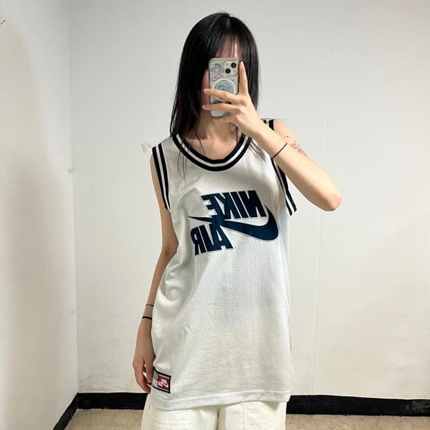 Nike Air White & Black Basketball Jersey