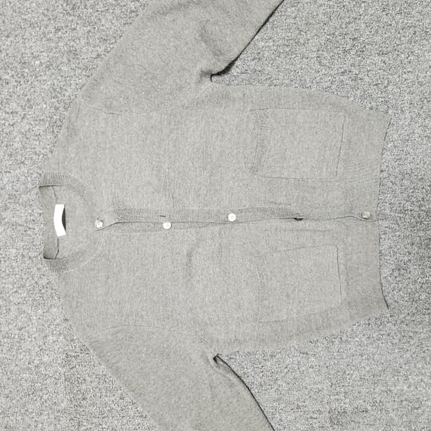 인템포무드 베이직 라운드 가디건 그레이