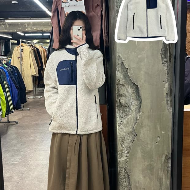 컬럼비아 플리스 자켓 화이트 M #csz3022