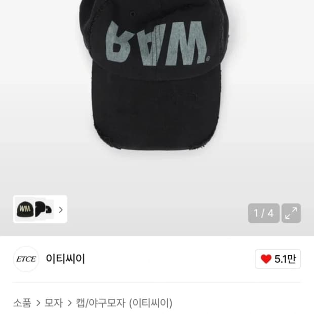 ETCE 이티씨이 볼캡 L