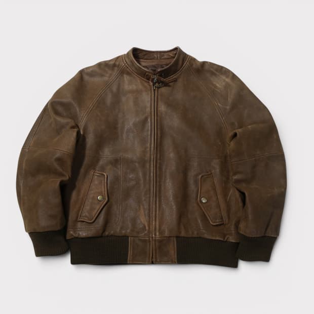 [M] 90's 빈티지 윌슨레더 양가죽 에이징 레더 자켓