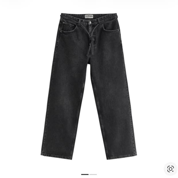 자라 x 루이지 와이드 핏 진 블랙