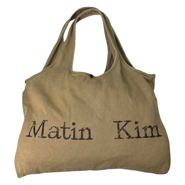 MATIN KIM 토트백 카키베이지