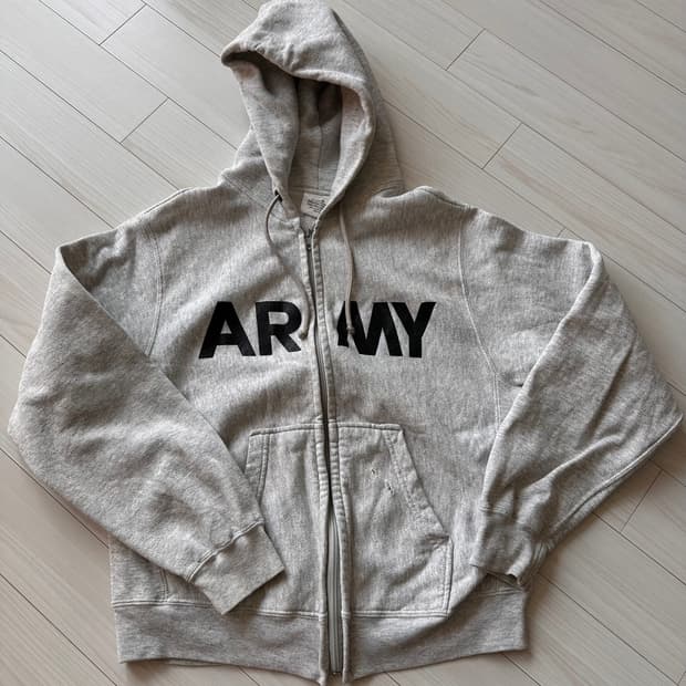 빈티지 ARMY 아미 후드 집업 짚업 PUF 미듐사이즈