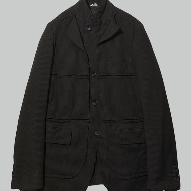 꼼데가르송 옴므 듀스 축융 폴리 더블 카라 블레이저