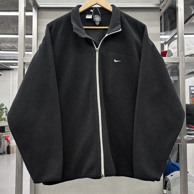 나이키 00s 솔로 스우시 폴라텍 플리스 자켓 블랙