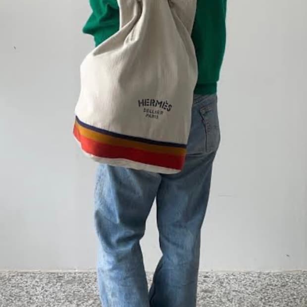 HERMES SELLIER PARIS CANVAS BAG UNISEX