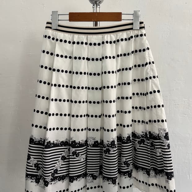 Marni 마르니 화이트 도트 패턴 스커트
