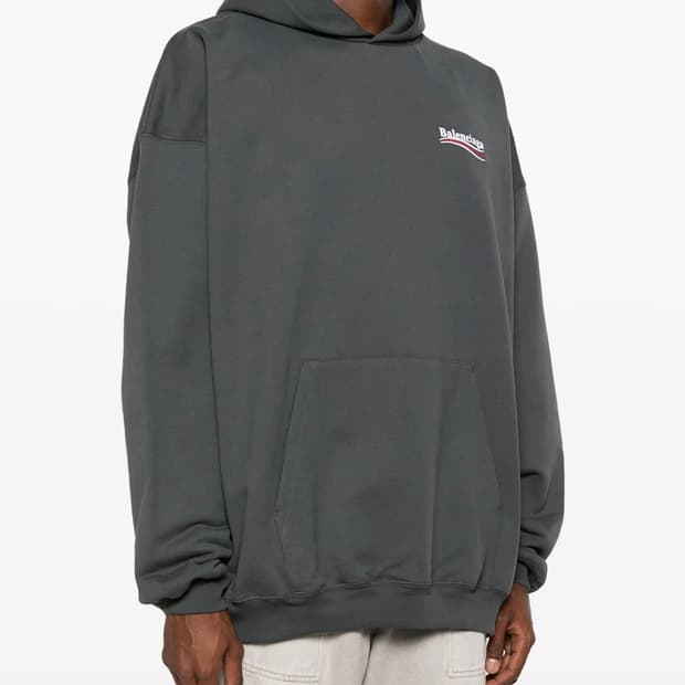 발렌시아가 폴리티컬 캠페인 웨이브로고 후디