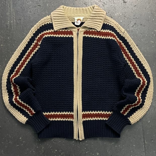 100 빈티지 코위찬 니트집업