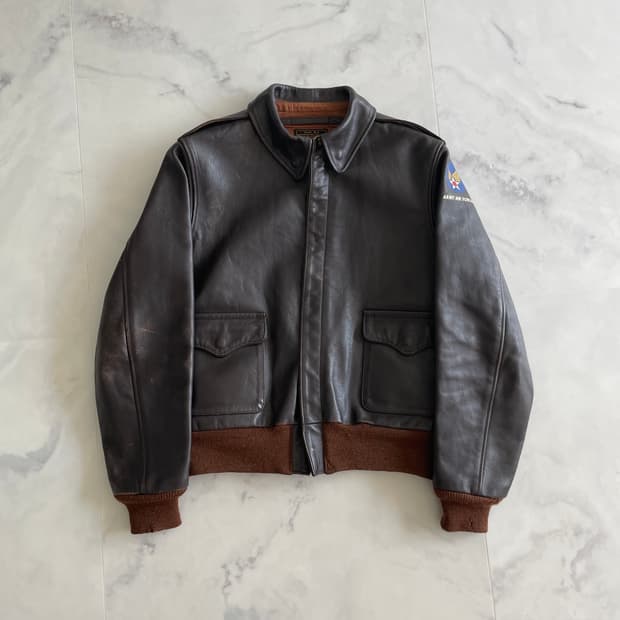 구 리얼맥코이 A-2 러프웨어 27752 다크씰 브라운 38 사이즈