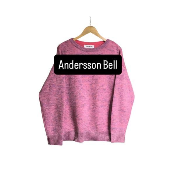 앤더슨벨 모헤어 보트넥 니트