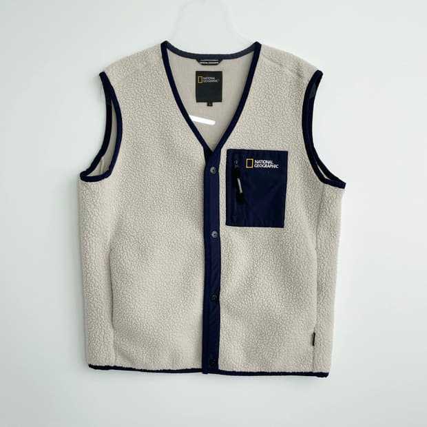A2 내셔널지오그래픽 양털 플리스 조끼 L사이즈