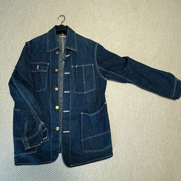 슈가케인 도트 데님워크자켓
