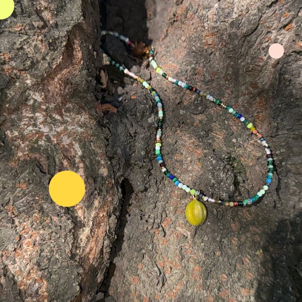 {핸드메이드} 비즈목걸이