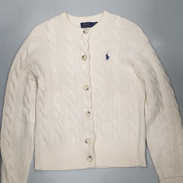 폴로 랄프로렌 케이블 니트 가디건 M