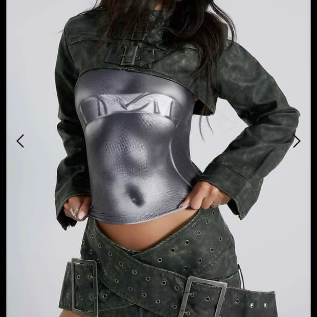 Jaded london leather mini skirt