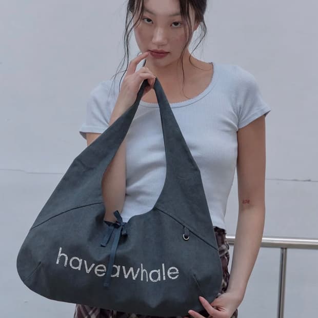 무료배송cotton baguette eco bag (DG)