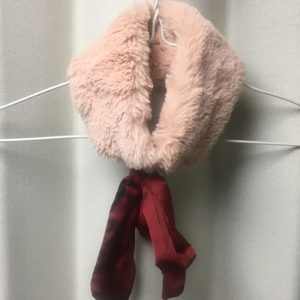 앙고라 털 리본 머플러