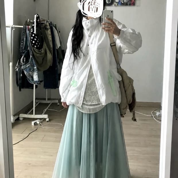 미라이클립 민트 페어리 코디 세트 샤스커트 바선생 바람막이