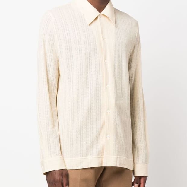 [3] 세퍼 Sefr 리플리 니트 가디건 셔츠 아이보리
