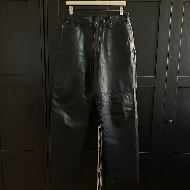 Armani Jeans leather carpenter pants