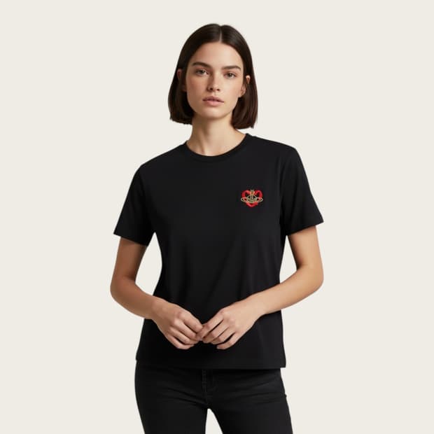 38/ 비비안웨스트우드 로고패턴 라운드 반팔