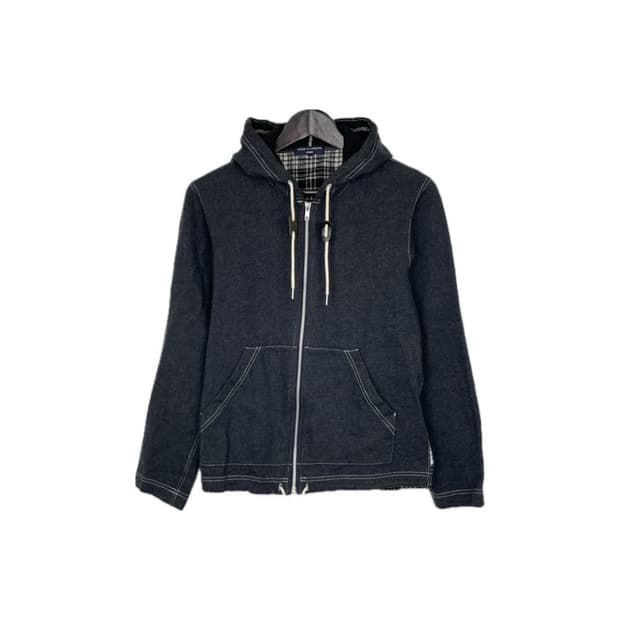 COMME des GARCONS Homme 울 체크 후드 집업