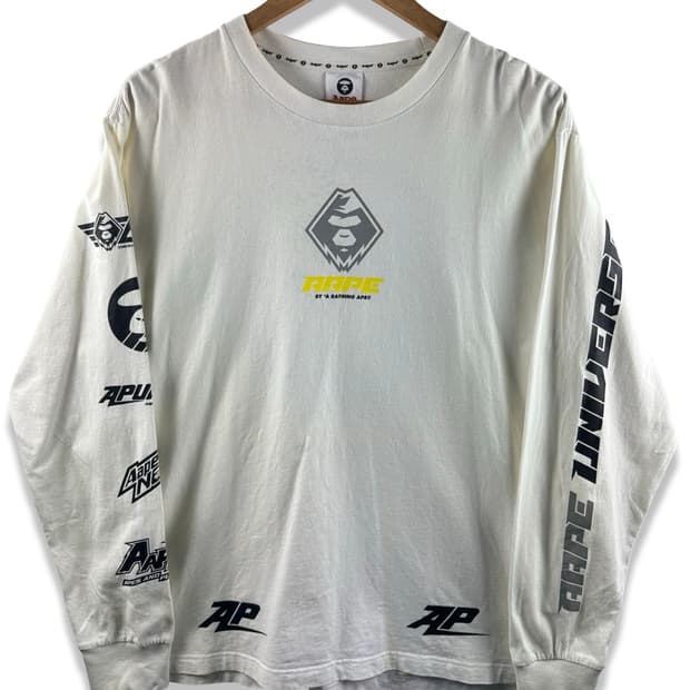 에이프 빅사루 사이드 프린팅 롱슬리브2308
