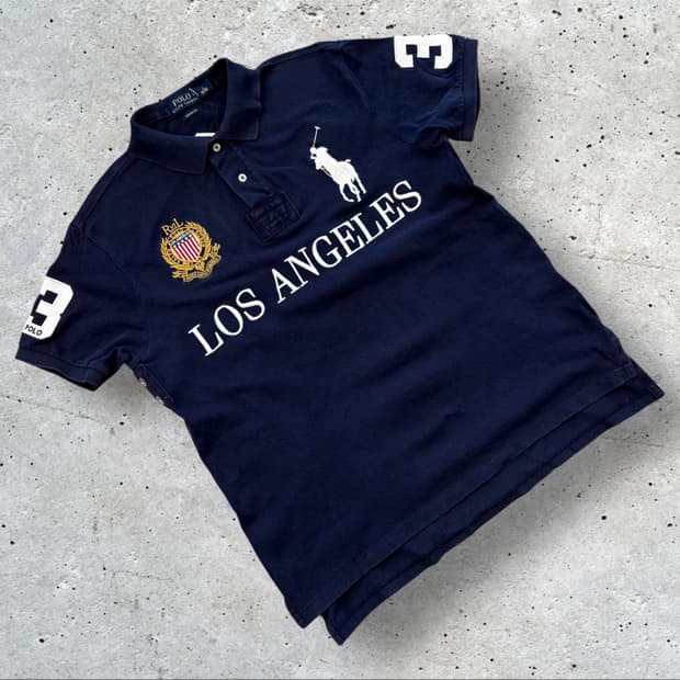 [L] 폴로 랄프로렌 치프키프 LA 반팔 카라티 네이비 C57