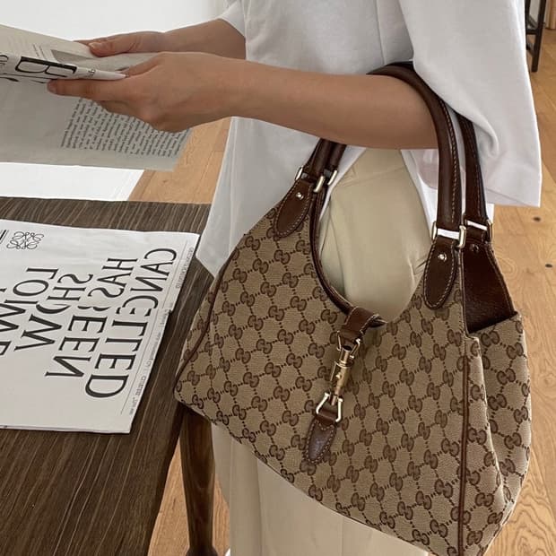 Gucci(구찌) 265699 GG로고 캔버스 토트백 겸 숄더백