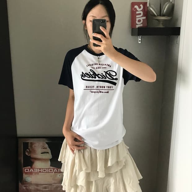 디키즈 중앙 빅 로고 나그랑 반팔티