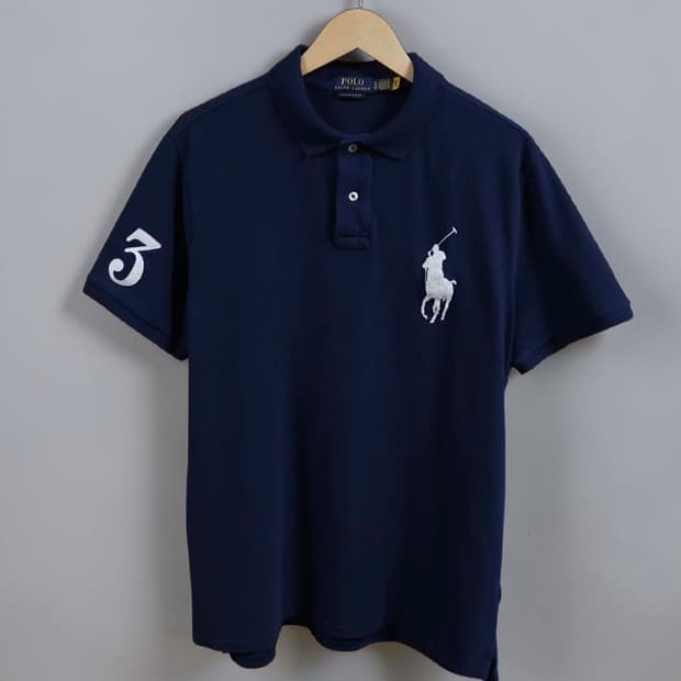 105~110 Polo 폴로 랄프로렌 빅포니 반팔 카라티 커스텀슬림핏