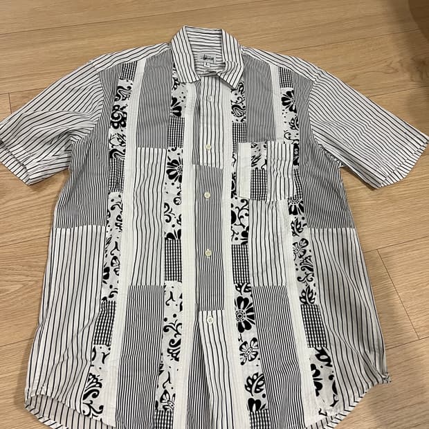 스투시 패치워크 셔츠 L 빈티지