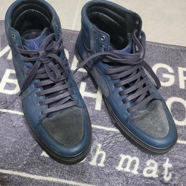 생로랑 하이탑 스니커즈 41 네이비블루