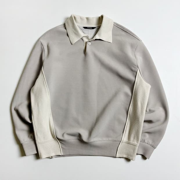 시스템옴므 22FW 리브 블록 칼라 니트 PR1857