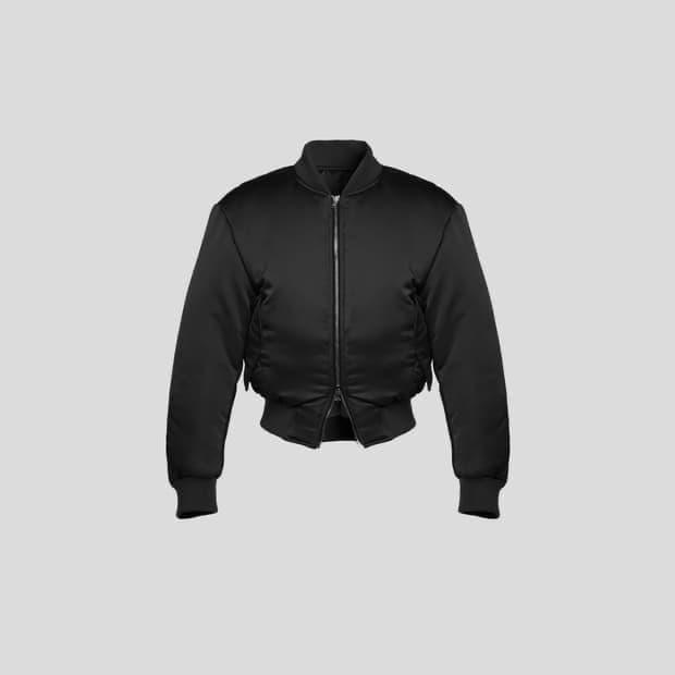 MAX SATIN PILLOW BOMBER JACKET