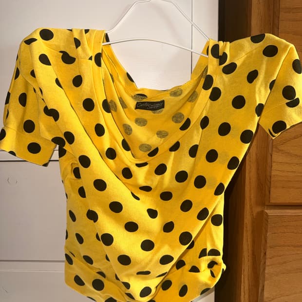 Candy stripper 폴카도트 탑