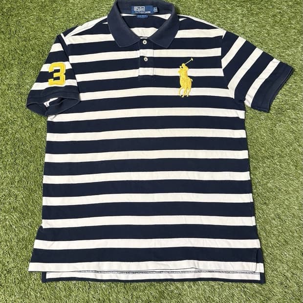 폴로 랄프로렌 빅포니 스트라이프 빅포니 메시 카라티