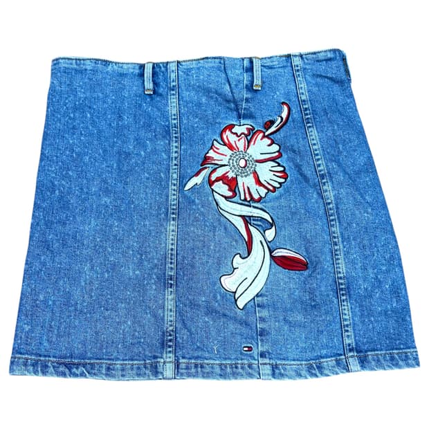 (바배) 타미 힐피거 자수 스커트