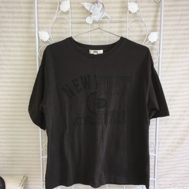 빈티지 차콜 레터링 반팔티 y2k 스트릿 갸루 펑키454 