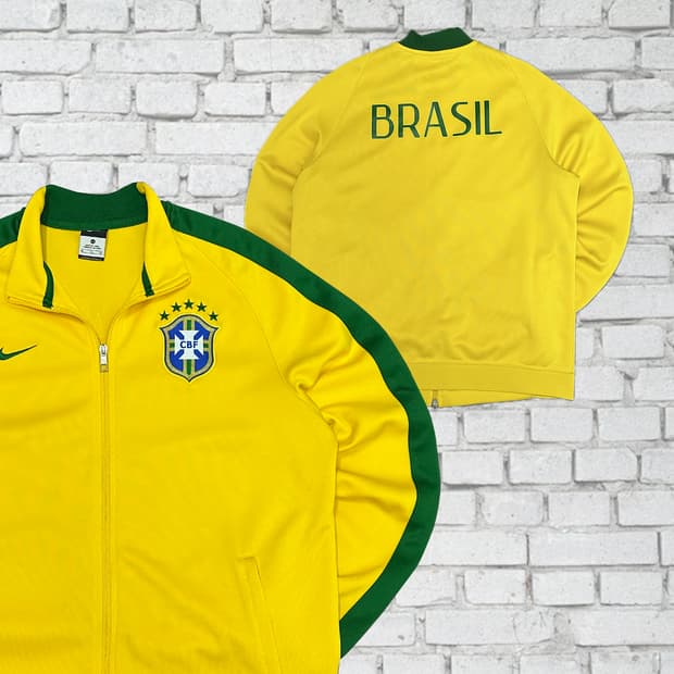 나이키 브라질 축구 국대 해외판 빈티지 져지 XL