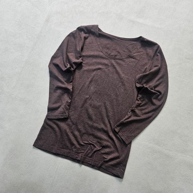 90 빈티지 여성 라운드넥 긴팔티 0403Y