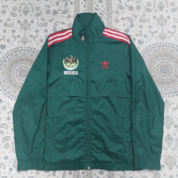 아디다스 멕시코 윈드 브레이커자켓 95  (후드내장됨)